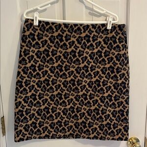 Talbots Animal Print Skirt in Black and Tan size 14 like new condtion